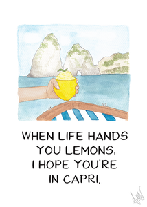 "I hope you're in Capri" Greeting Card